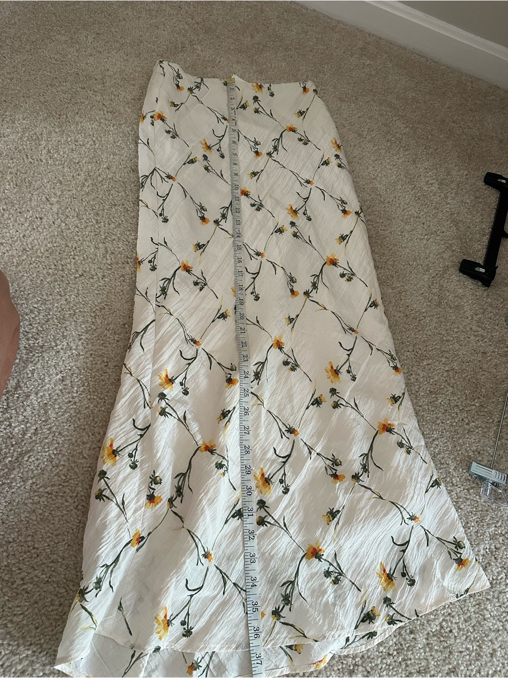 NWT Abercrombie and Fitch Crinkle texture floral print maxi skirt size XX - Picture 6 of 6
